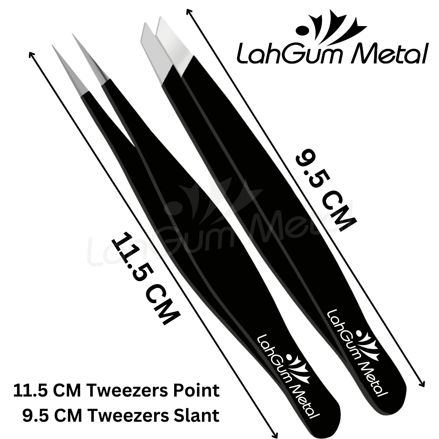 Slanted and Pointed Tweezer Set for Men & women for Eyebrow, Chin face - Image 2