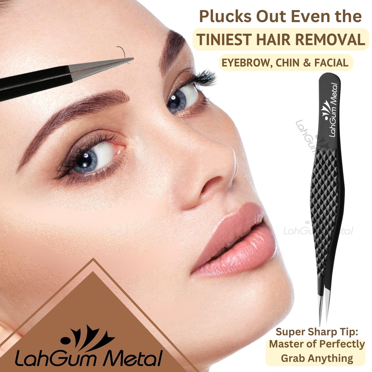 Extra Sharp Tweezers Ingrown Hair Men for Facial, Chin Hair Splinter - Image 5