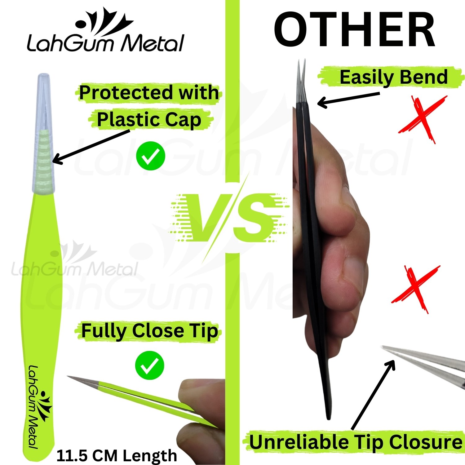 Best Needle Nose Tweezers Ingrown Hairs for Fine Facial, Chin, Splinter - Image 3