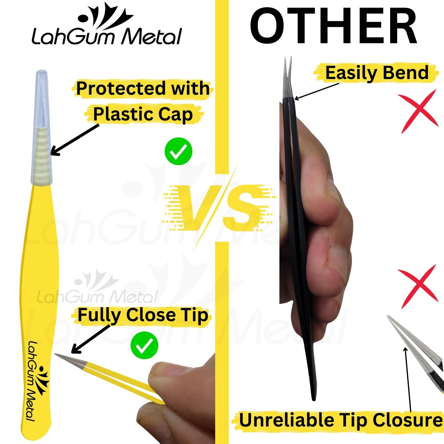 Best Pointed Tweezers Precision Fine Point for Facial Hair, Chin Splinter - Image 3