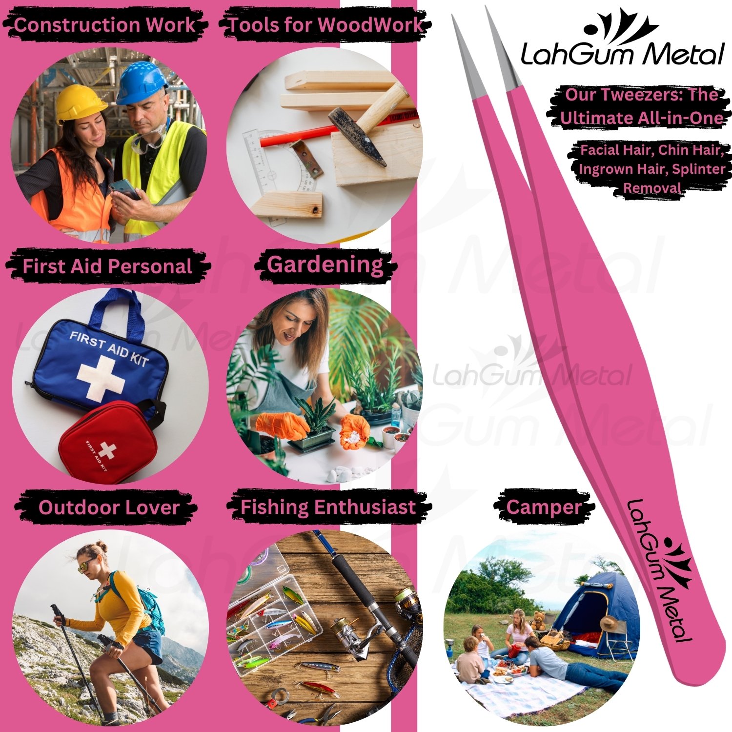 Fine Tweezers Precision Pointed Tool Ingrown Hair, Eyebrow & Splinter - Image 5