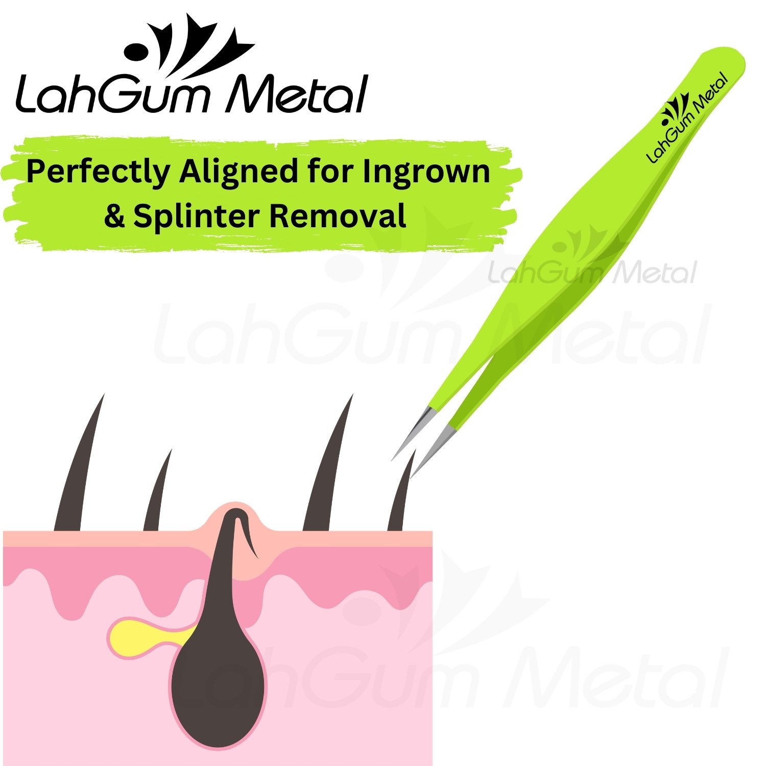 Best Needle Nose Tweezers Ingrown Hairs for Fine Facial, Chin, Splinter - Image 5