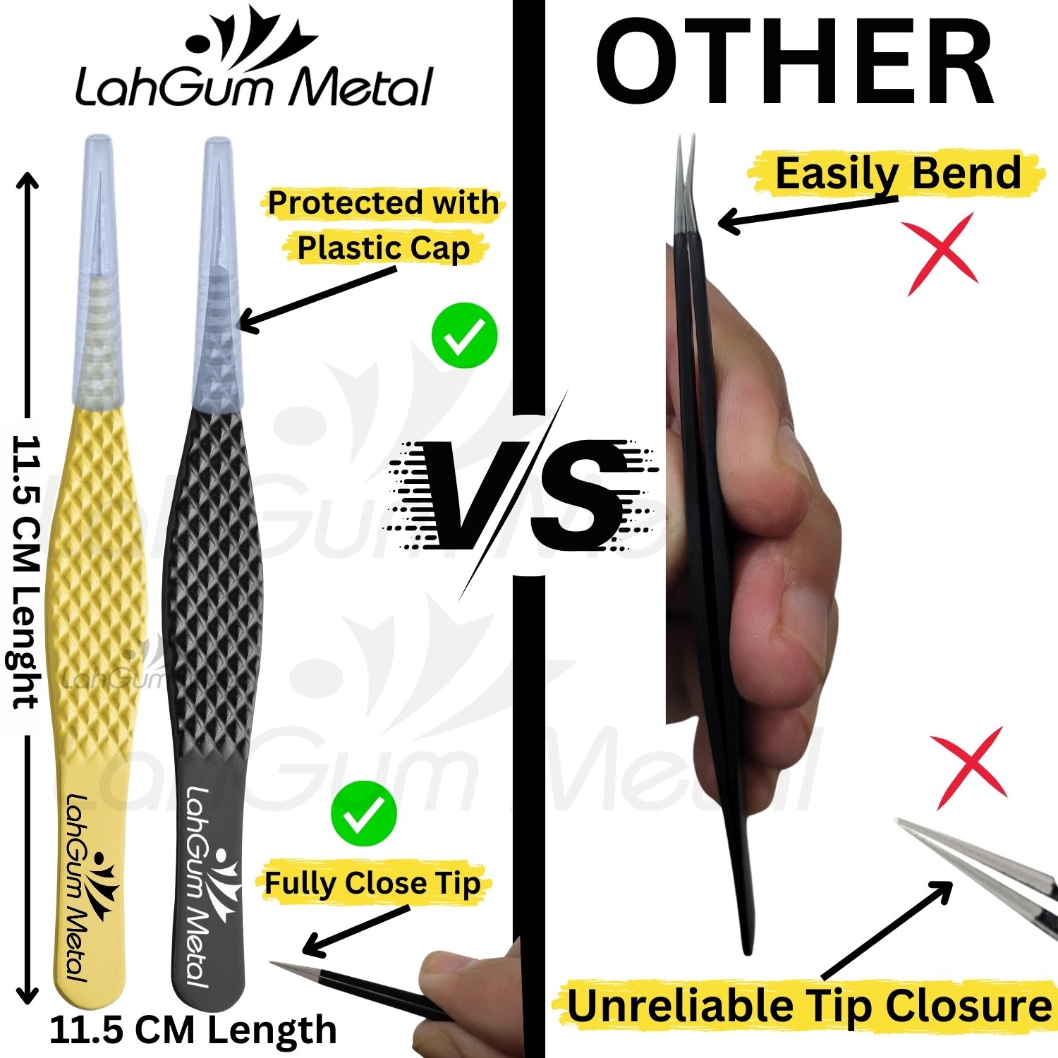 Surgical Tweezers Precision Medical Grade for Ingrown Hair Splinter - Image 2