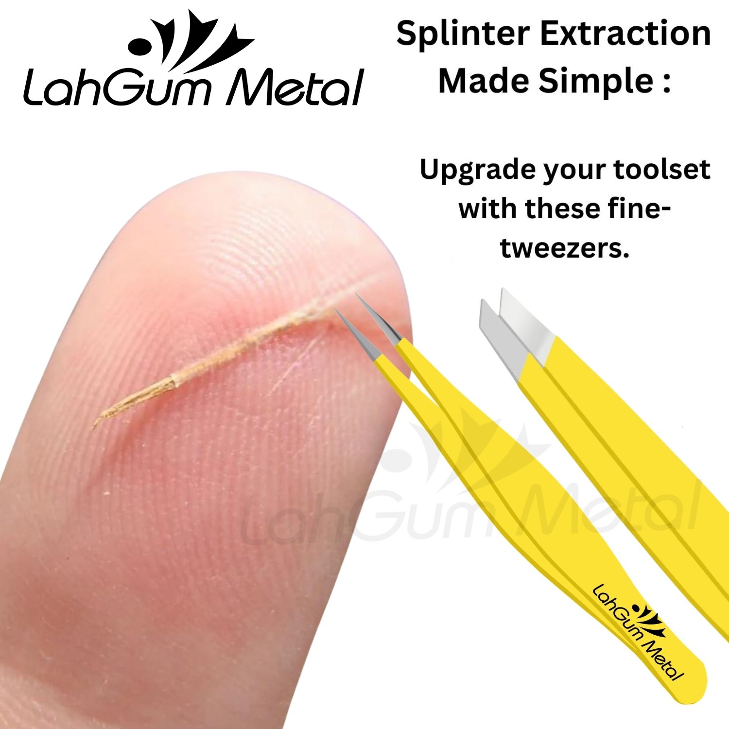Fine Eyebrow Tweezers Pointed Tip Slant Sharp for Face Hair Removal - Image 5