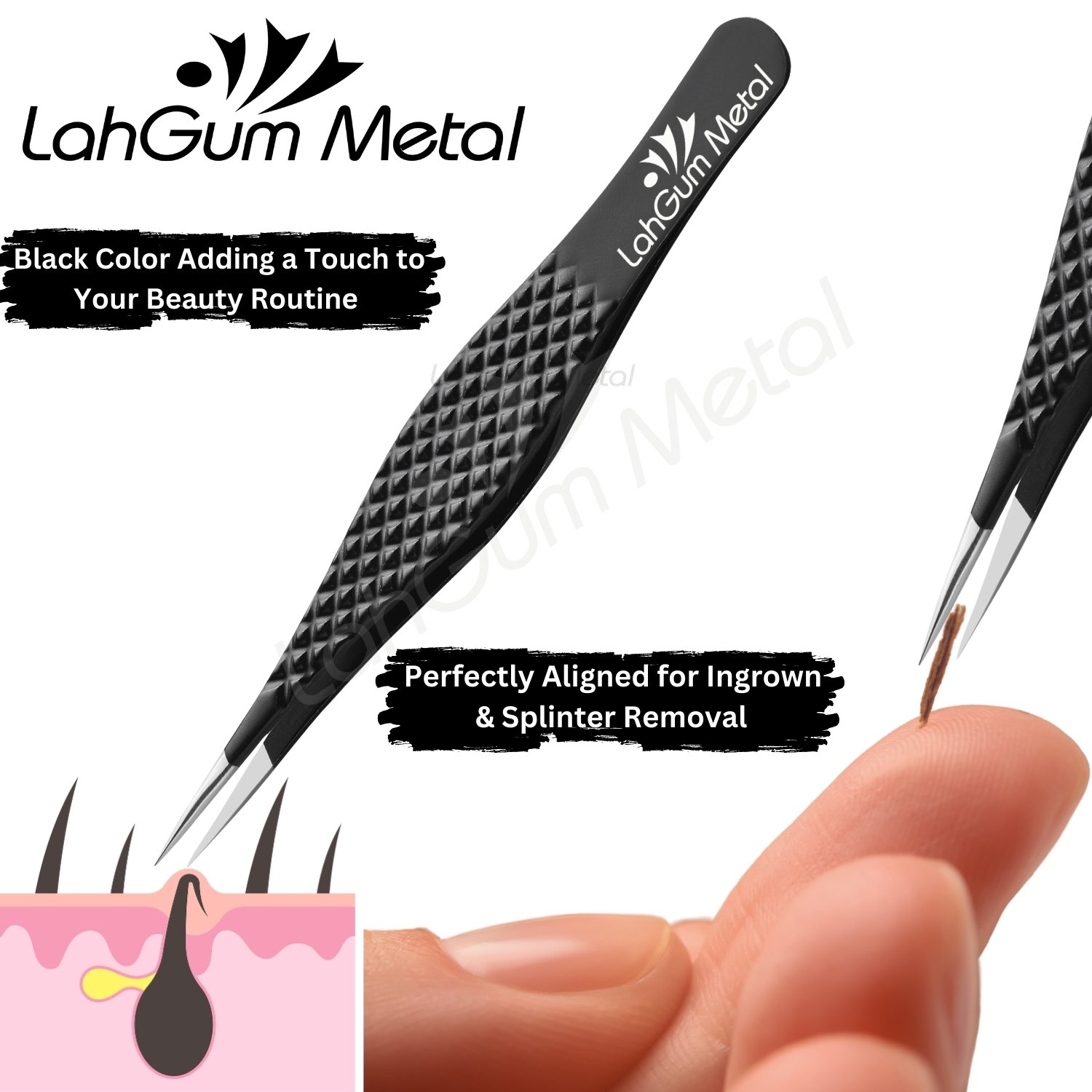Extra Sharp Tweezers Ingrown Hair Men for Facial, Chin Hair Splinter - Image 7