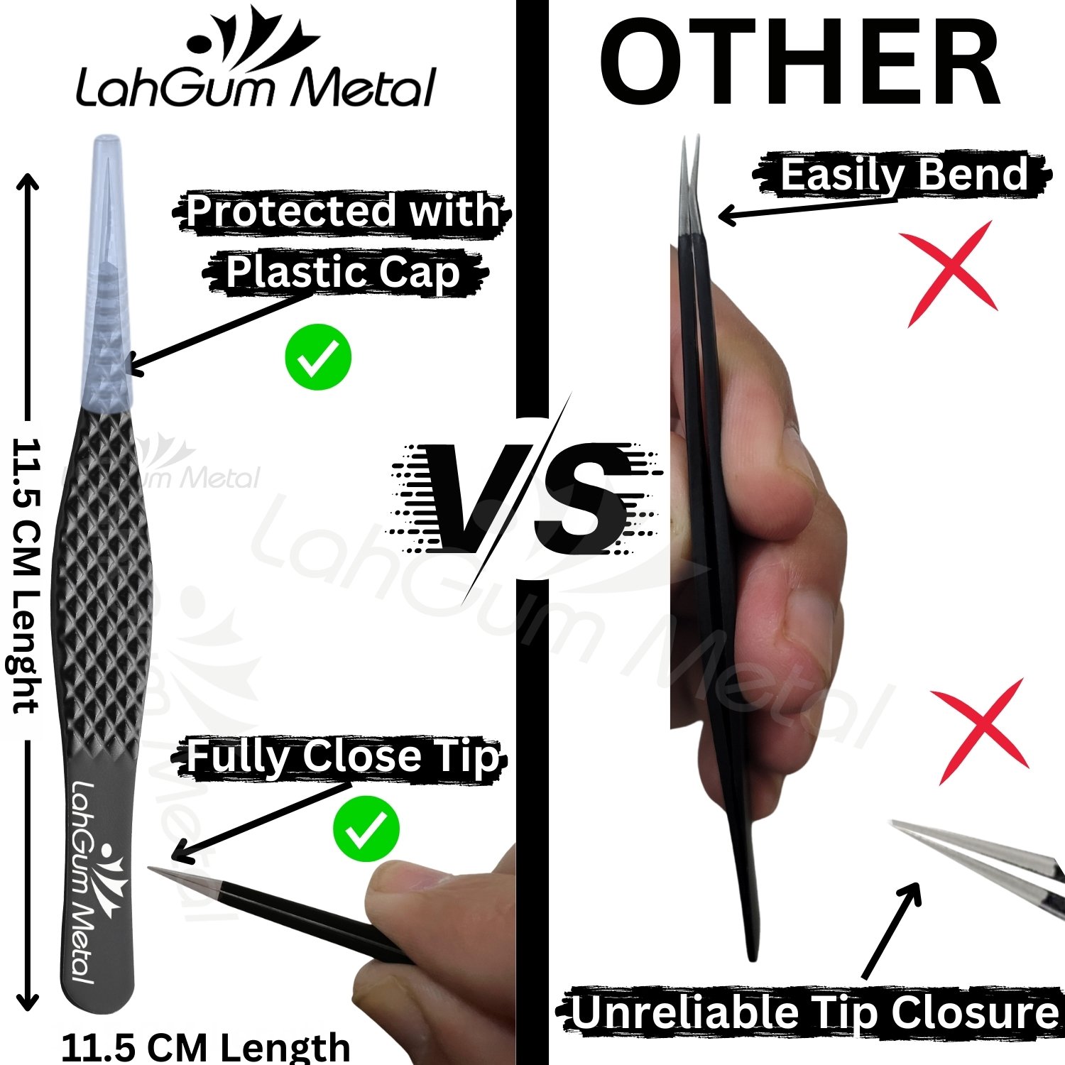 Extra Sharp Tweezers Ingrown Hair Men for Facial, Chin Hair Splinter - Image 2