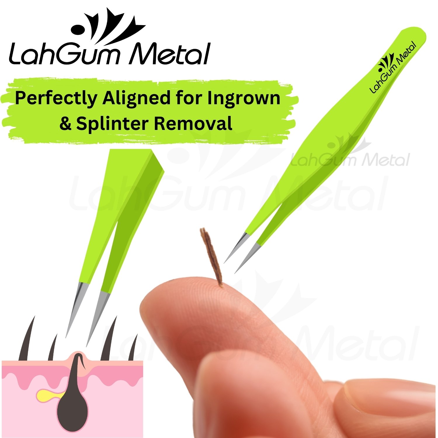 Best Needle Nose Tweezers Ingrown Hairs for Fine Facial, Chin, Splinter - Image 8
