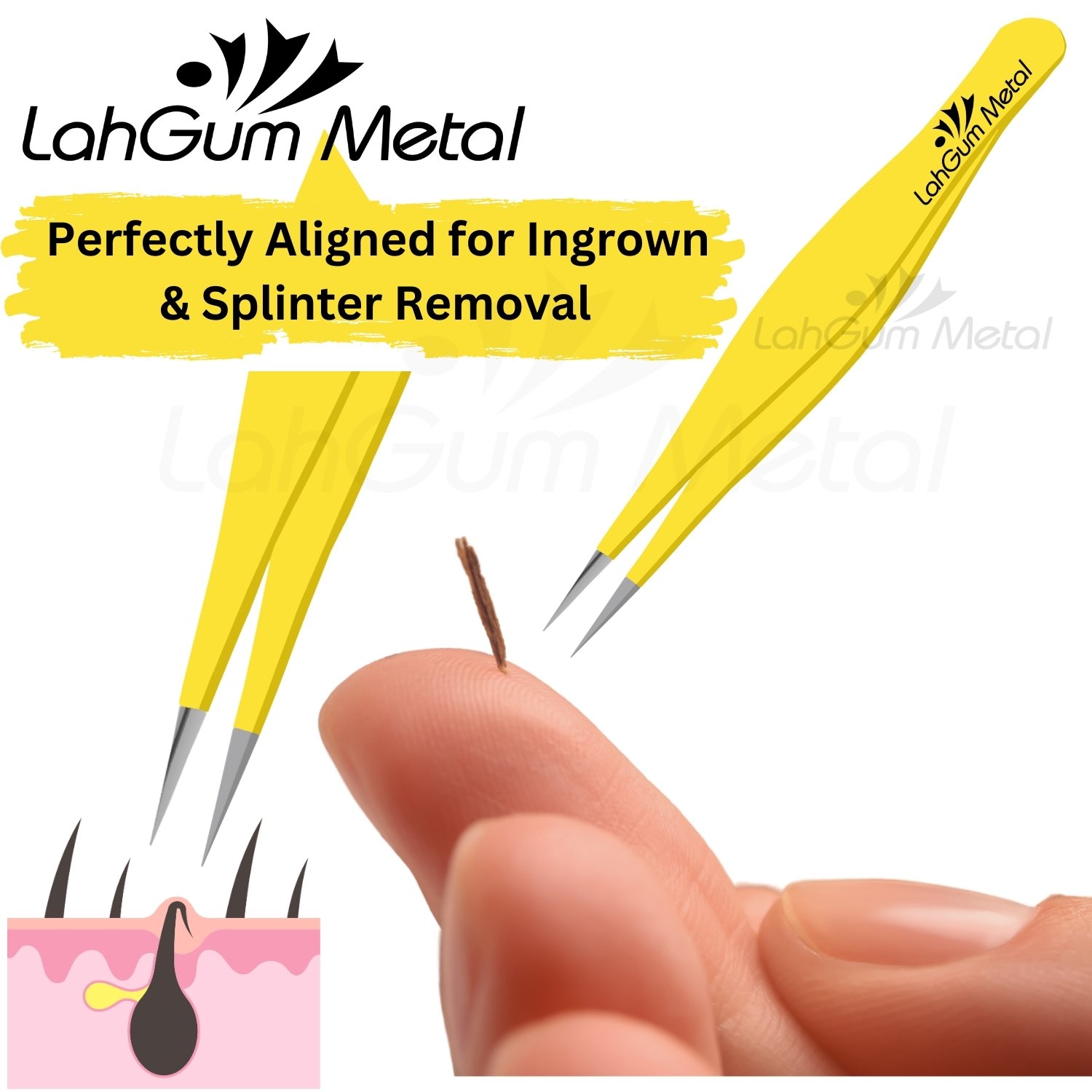 Best Pointed Tweezers Precision Fine Point for Facial Hair, Chin Splinter - Image 5