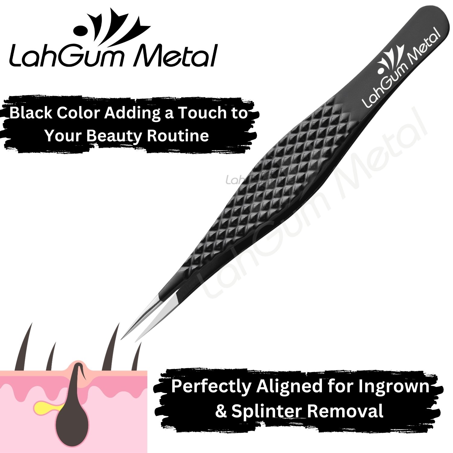 Extra Sharp Tweezers Ingrown Hair Men for Facial, Chin Hair Splinter - Image 4