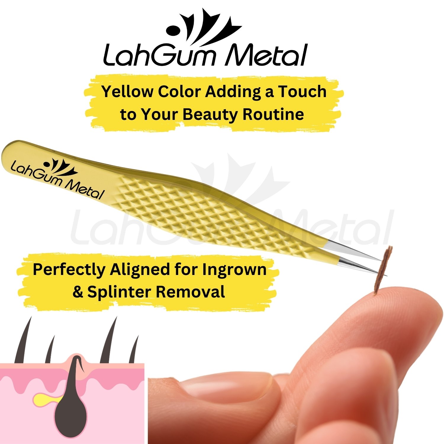 Small Needle Point Tweezers Fine Point for Ingrown, Facial Hair Splinter - Image 5