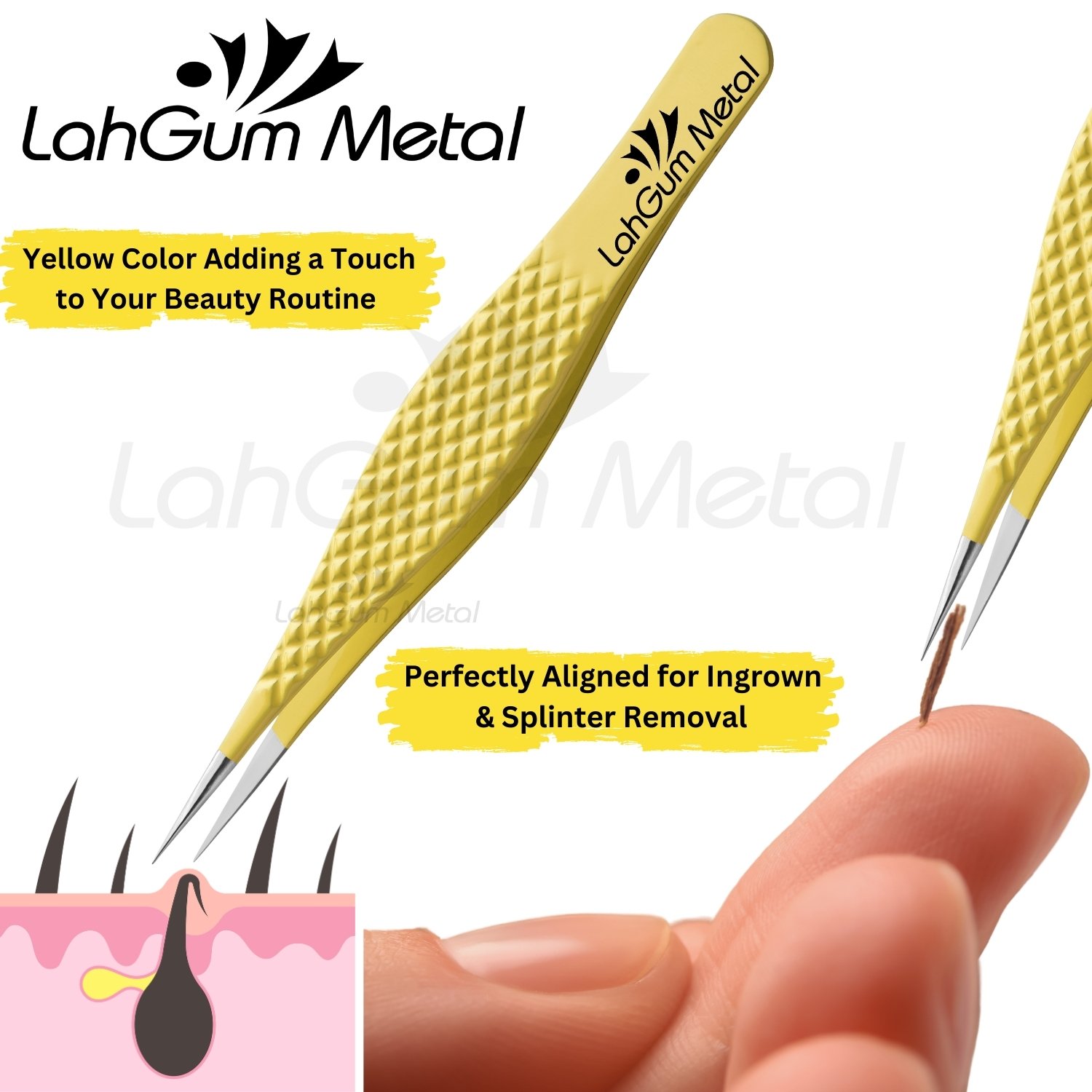 Small Needle Point Tweezers Fine Point for Ingrown, Facial Hair Splinter - Image 7