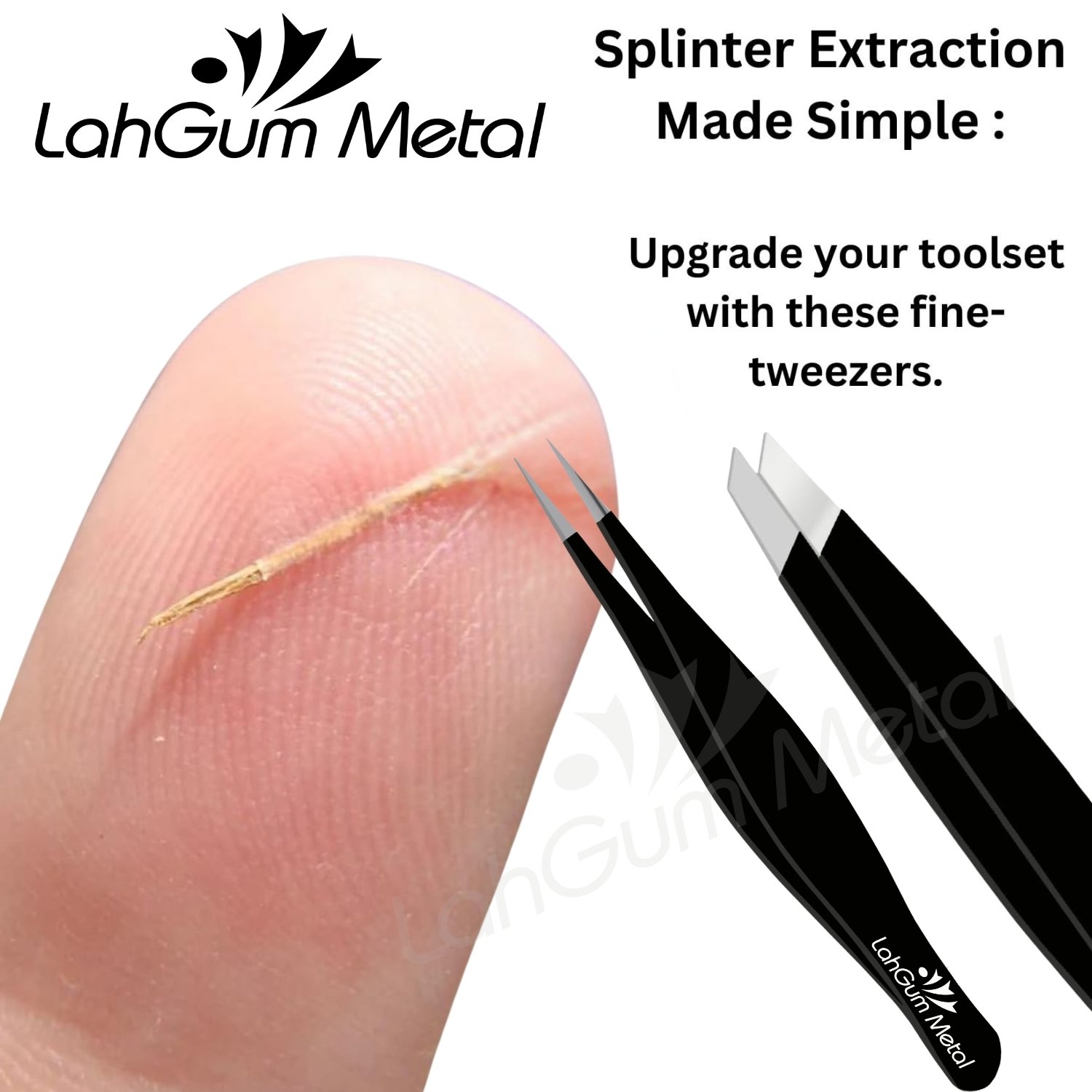 Slanted and Pointed Tweezer Set for Men & women for Eyebrow, Chin face - Image 4